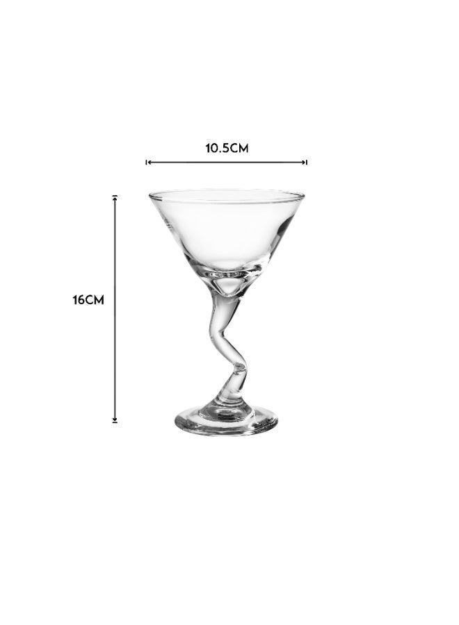 LIBBEY 🍸 Libbey Twisted Cocktail Glass Set – 12 Clear Glass Glasses | Height 16 cm – Diameter 10.5 cm - Image 4